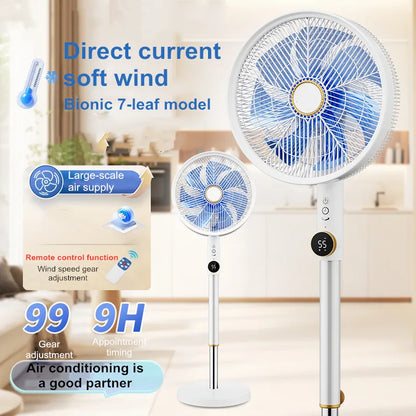 DC Inverter Tower Fan, Ultra Quiet 12-Speed Standing Fan with Remote, Energy Saving Oscillating Fan for Living Room/Bedroom