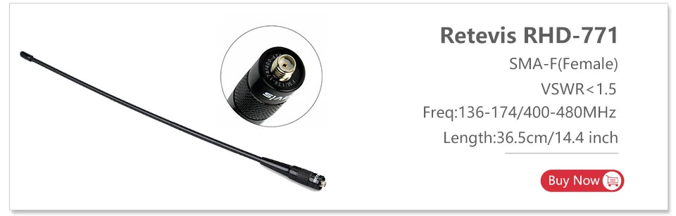 Retevis RHD-771 RT3S Radio Amateur Antennas SMA-M Male VHF UHF Whip Antennas for Retevis RT3S RA89 HA1UV H777 Baofeng UV3R TYT