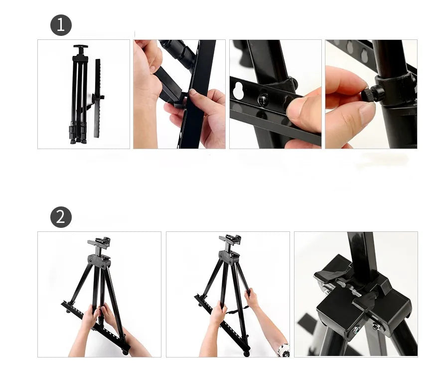 Portable Adjustable Metal Sketch Easel Sketch Drawing folding aluminum easel For Artist Art Supplies Stand With Bag Outdoor