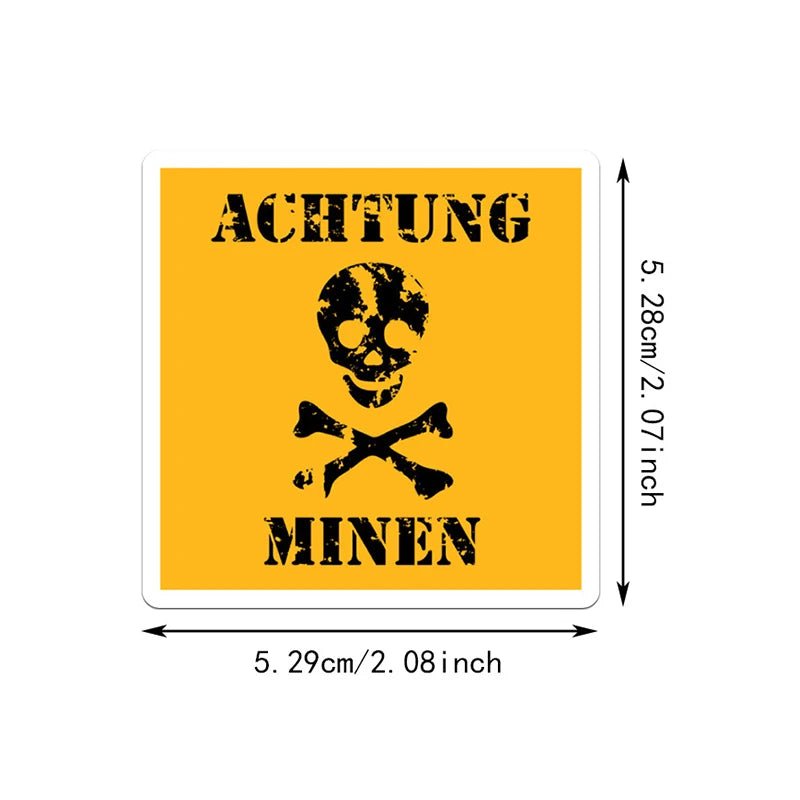 50PCS Funny Warning Sign Stickers Waterproof Vinyl Decals for Laptop Water Bottle,Sign Stickers Decoration Supplies Classic Toys