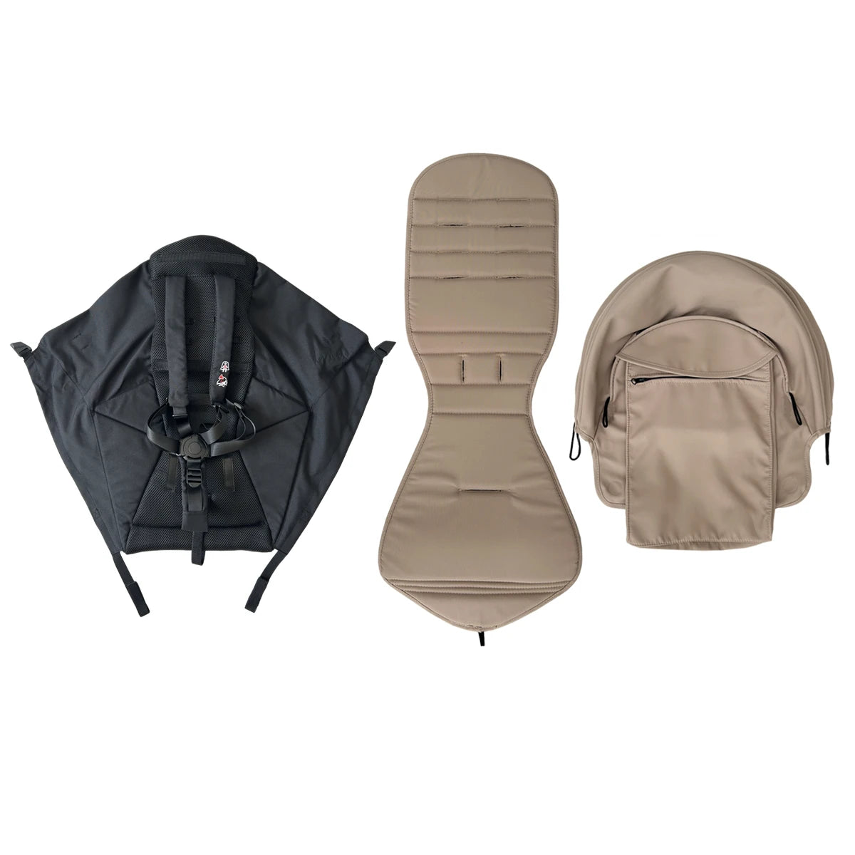 MomTan Stroller Accessories Replacement Set Extended Canopy & Seat Cushion & Seat Base For Babyzen YOYO Series & Stokke YOYO3