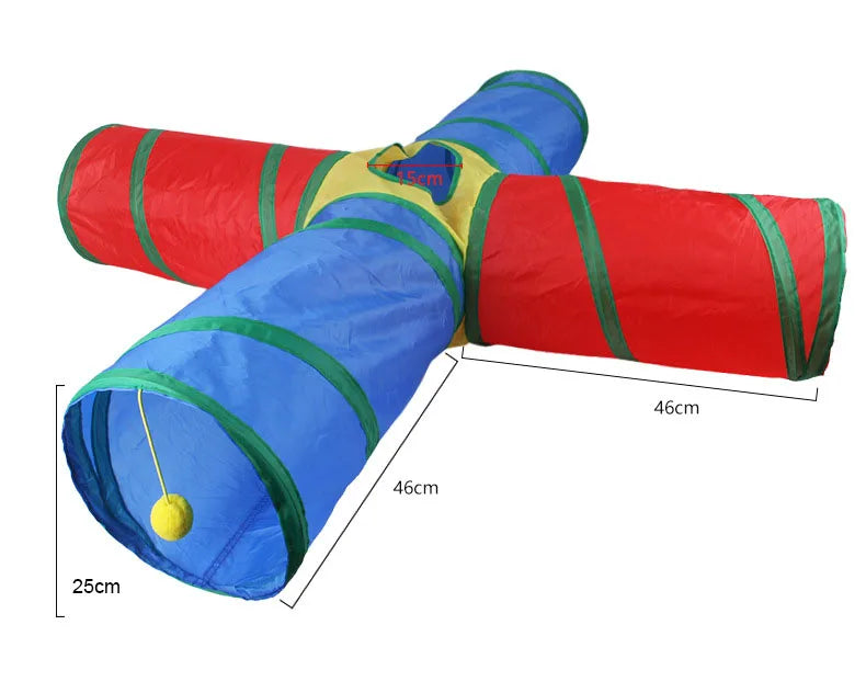 Cats Tunnel Foldable Pet Cat Toys Kitty Pet Training Interactive Fun Toy Tunnel Bored For Puppy Kitten Rabbit Play Tunnel Tube