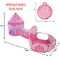 3 in 1 Integrated Play Set Consists of a Playhouse Tent Crawling Tunnel and Ball Pit It Adopts Foldable Lightweight Fabric