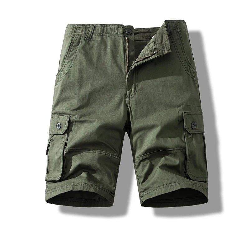 Men's Short Pants Cotton Cargo Shorts Tactical Breeches Casual Sports Man Hiking Fishing Streetwear