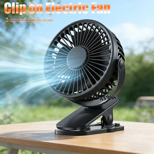 Pripulsinis ventiliatorius, 3 greičių elektrinis ventiliatorius, USB, tylus, mini, namų/biuro, stalo ventiliatorius, oro aušintuvas, nešiojamas lauko aušinimo ventiliatorius vežimėliams