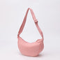 Nylon fabric zipper crossbody bag for men and women, crescent-shaped dumpling bag under the armpits, large capacity