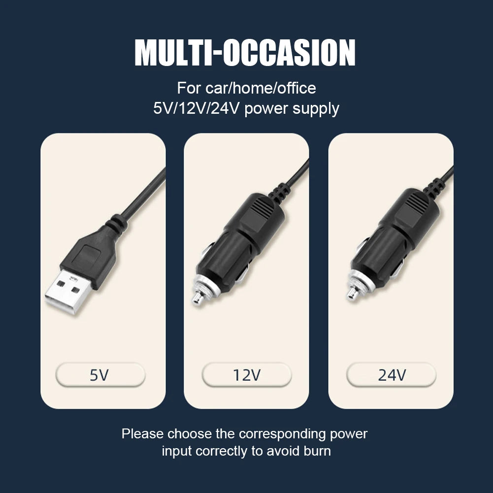 Mini Vehicle Cooling Device Adjustable 5/12/24V Car Air Cooler 2 Speed Automobile Vehicle Accessories