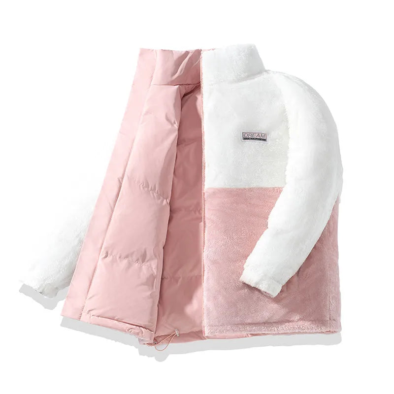 New Couple's Fashionable Versatile Windproof Neutral Cotton Jacket Outdoor Thick Warm Comfortable Breathable Double-sided Jacket