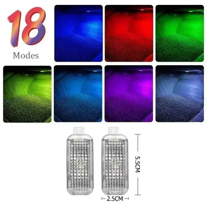 For Audi A1 8X A3 8V 8Y A4 B8 B9 A5 8T A6 C6 C7 C8 A7 A8 D3 D4 D5 Q2 Q3 8U F3 Q5 8R FY Q7 4L 4M RGB Footwell Lights HD Seat Lamp