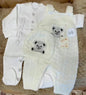 Dollbling Baby Boys' Knit Ribbed Romper Jumpsuit with Bodysuit and Hat 3pcs Set Newborn Cotton Knitted Sweater Romper Suit