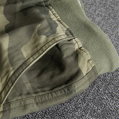 2024 Summer Men Camouflage Shorts Casual Elastic Waist Comfort Loose Jogging Pants Cotton Cargo Gym Running Shorts Beach Shorts