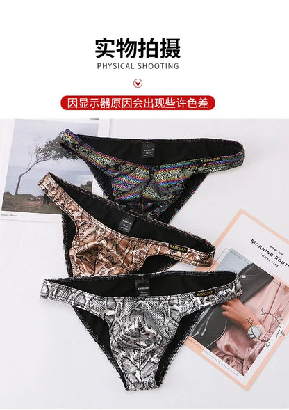 Foreign trade low-rise men's briefs men's underwear triangle printed underwear cross-border underwear wholesale KX020-SJ