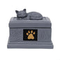 Pet Memorials Ornaments Resins Cats Asleep Urn Ashes Container Organizers for Animal Funeral Cremations and Cremations Gift 37JD