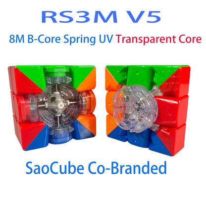 [SaoCube] MoYu RS3M V5 3X3 Magnetic Magic Speed Cube Stickerless Professional Fidget Toys SaoCube RS3 M V5 Cubo Magico Puzzle