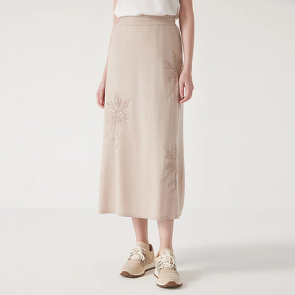 BC1040 Luxurious Clothes Ladies Embroidery Merino Wool Silk Skirts Womens Clothing Elegant Summer
