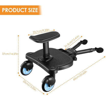 Twins Baby Stroller Pedal Adapter Stroller Accessorie Second Children Auxiliary Trailer Twins Scooter Standing Plate with Seat