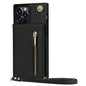 Zipper Wallet for IPhone 17 Air 16 16E 15 14 13 12 11 Pro Max Plus Case with Card Holder Lanyard Strap Crossbody Leather Cover