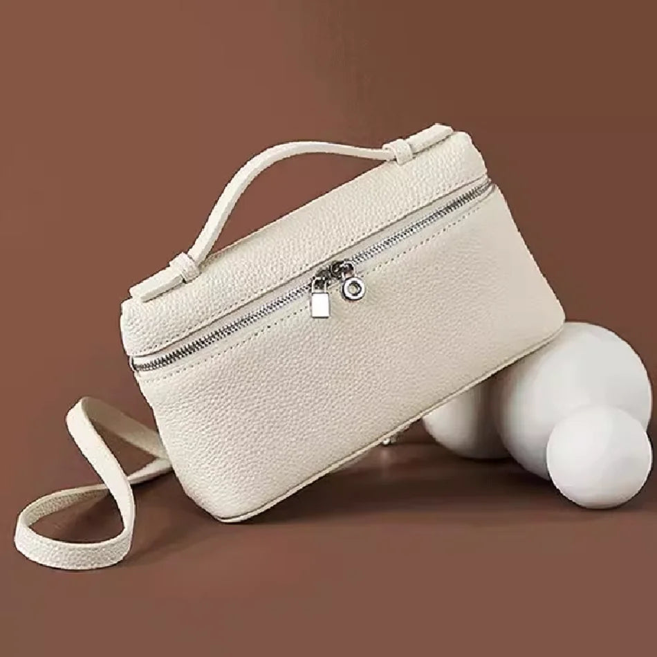 Premium Sense of Niche Lychee Grain Shoulder Bag Simple Fashion Lunch Box Women's Bag Exquisite Mini Handheld Crossbody Bags