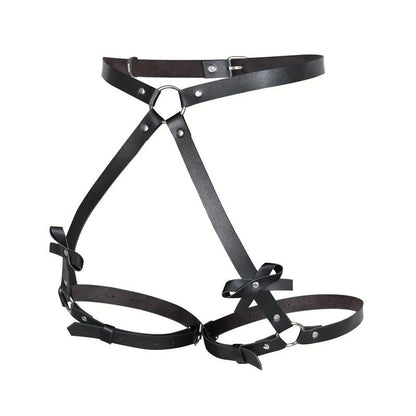 Bdsm Handcuff Set Garter Belt Leg Ring Underwear Sets Adult Sex Game SM Night Toys Leather Bondage Conditioning Slave Rave Toy