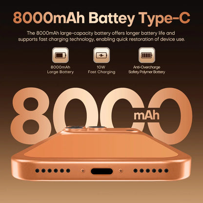 New Smartphone 5G Ai For 17 Pro Max 7.3HD 22G+2TB Mobile Phones Android Dual Sim 7800mAh Unlocked Cell Phone Global Version