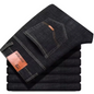 Men Fashion Straight Jeans Mens 2025 New Stretch Slim Fit Pants Comfortable Soft Business Denim Trousers Male Brand Clothing