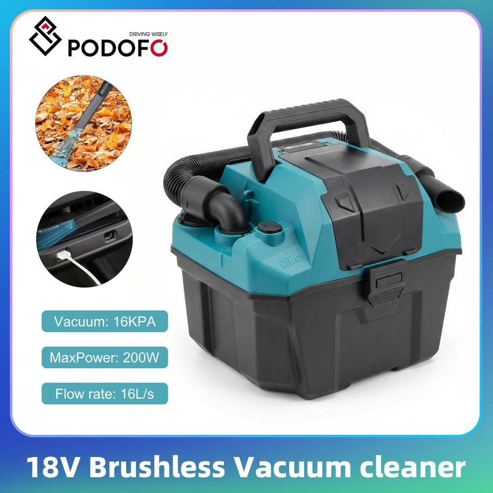 Podofo Vacuum Cleaner 200W Rechargeable Wet/Dry Household Vacuum Cleaner Portable Auto Vacuum for Home & Car & Pet Mini Cleaner
