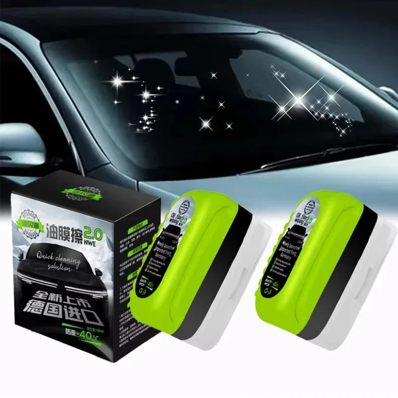 Car engine oil film cleaning brush, windshield rain and fog repellent, coating remover, automotive supplies