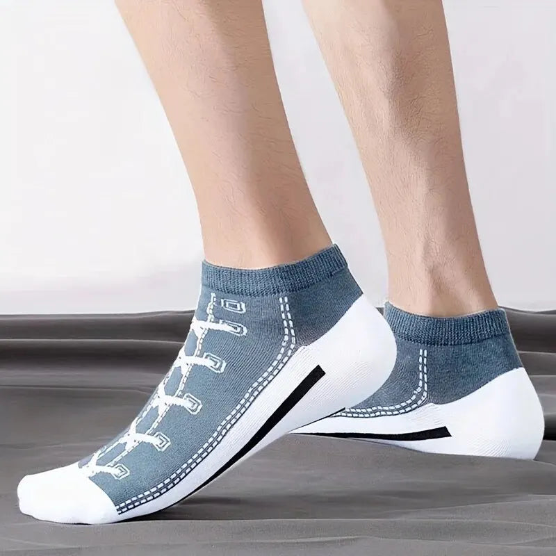 5 Pairs of Socks for Summer, Thin, Breathable, Invisible, Odor Resistant, Sweat Absorbing Boat Sports Socks
