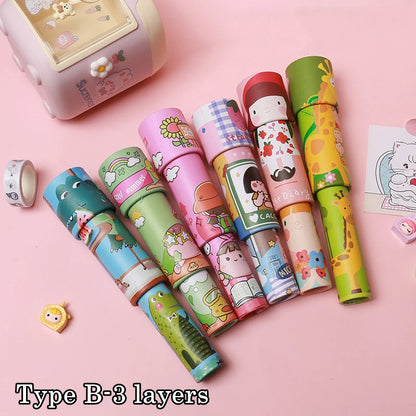 Scalable Rotation Magic Kaleidoscope Classic Animals Kaleidoscopes Clear View Retro Toys Gift for Kids Classic Educational Toy