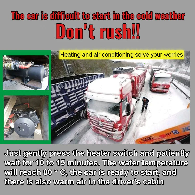 SIHAO Heavy Duty 10KW Diesel Water Preheater 12V 24V Universal Vehicle Fuel Heater for Auto Engine & Interior Heating