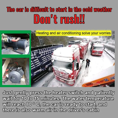 SIHAO Heavy Duty 10KW Diesel Water Preheater 12V 24V Universal Vehicle Fuel Heater for Auto Engine & Interior Heating