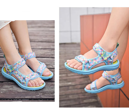 Summer Children Sandals Baby Girls Toddler Soft Non-slip Princess Shoes Baby Cute Pearl Princess Dance  Kids Performance Prop