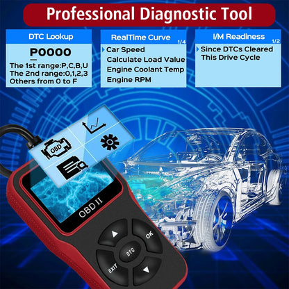V100 Car Diagnostic Tools OBDII EOBD Auto Accessories Universal Plug and Play Digital Display OBD 2 Scanner OBD2 Code Reader