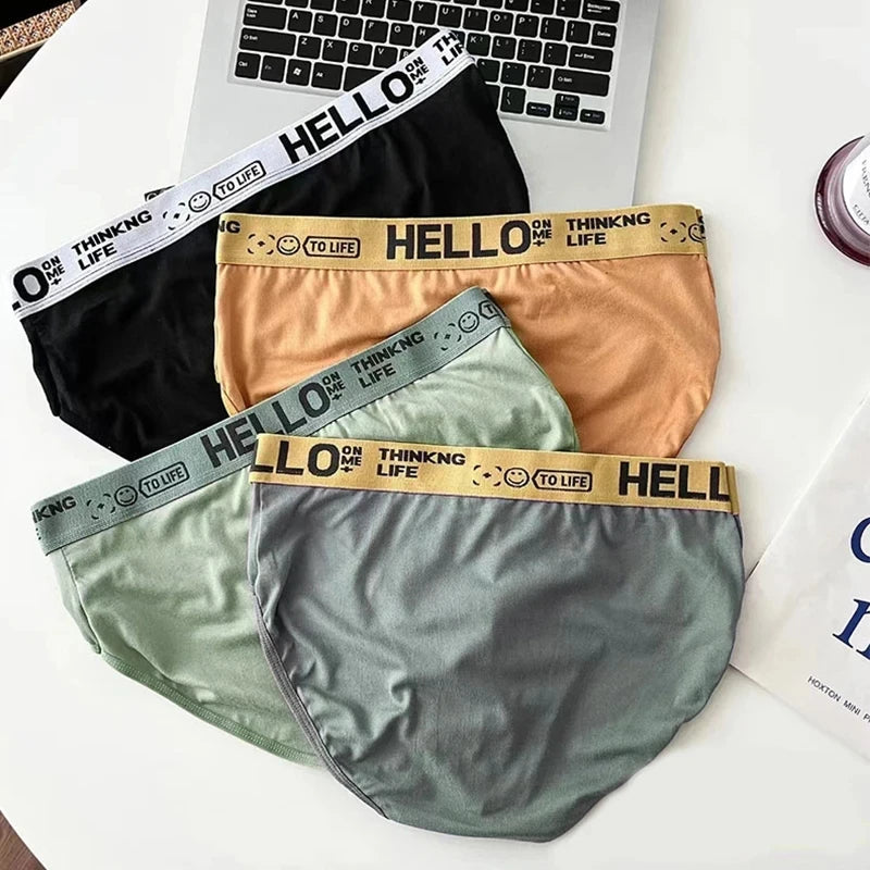 3Pcs/Lot Men's Underpants Soft Men Panties Sports Personality Boxers Breathable Large Size Panties Briefs for Men Underwears