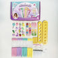 DIY Glitter Pen Making Kit Kids Craft Supplies 80+ Pieces Handmade Art Set Make 16 Pens Cartoon Decor Birthday Gift for Girls Bo