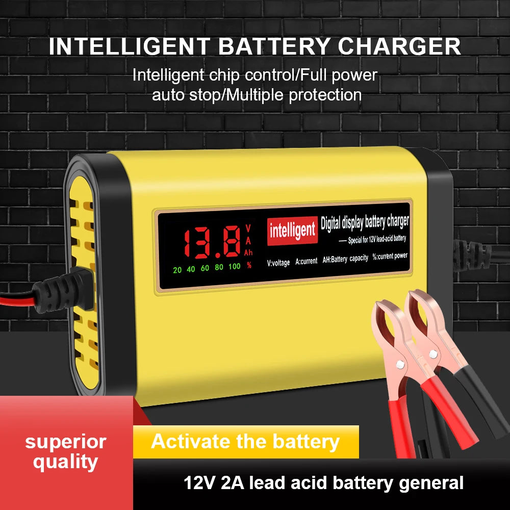 3 Stages Lead Acid AGM GEL Battery-chargers Car Battery Charger Car Accessories
