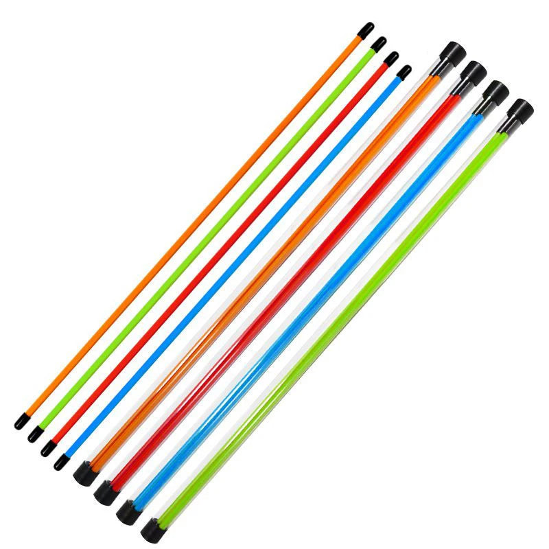 PGM 2 Pcs Golf Alignment Sticks Alignment Rods Direction Indicator Swing Guide Tool with Clear Tube Case for Full Swing Practice