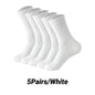 5/10Pairs Neutral Round Neck Socks Spring Summer Sweat Absorbing Breathable Comfortable All-Season Sports Men's High Classic