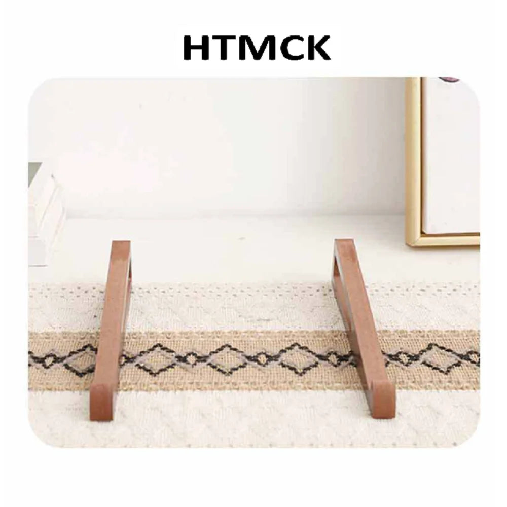 Portable Foldable Wooden Laptop Stand Ergonomic 12 Adjustable Angle Triangular Cooling Ventilation Design Office Desk Accessory