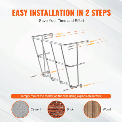 SucceBuy Livestock Hay Feeder Heavy-Duty Steel Goat Hay Rack Multiple Sided Feeding Rack for Sheep Farm Livestock Outdoor