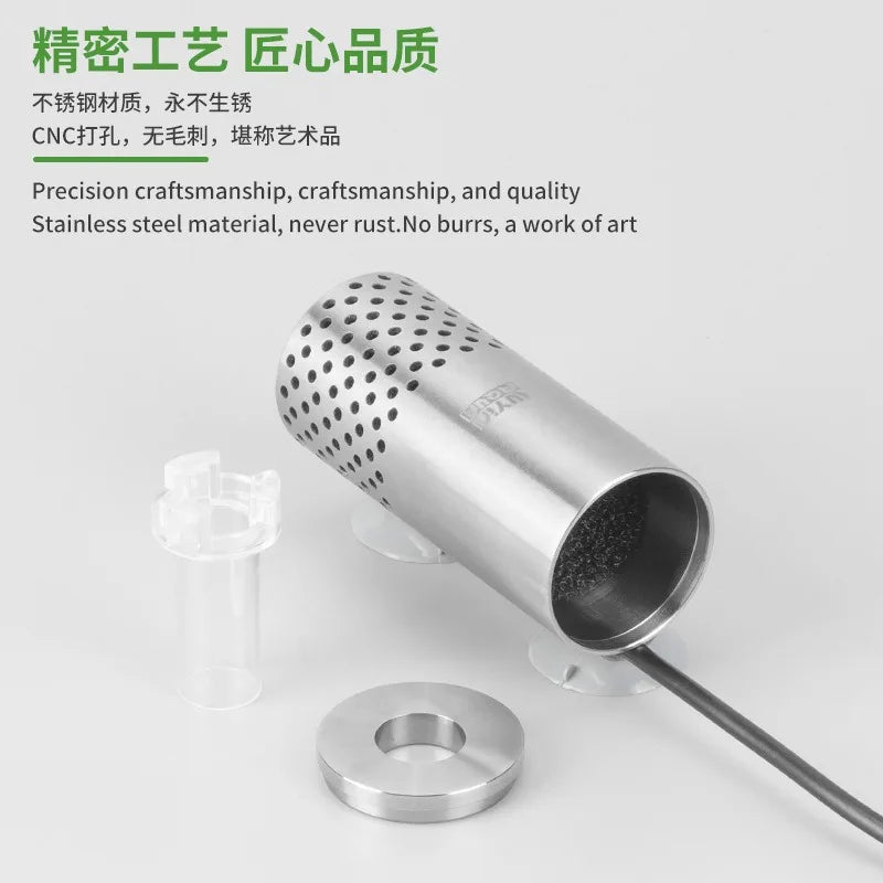 Aquarium Electric Oil Removal Film Fish Tank Stainless Steel USB Filter Self-Priming Floating Head Oil Film Processor