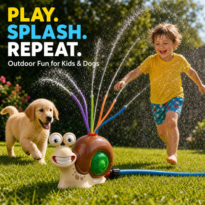 Water Spray Outdoor Toy Snail Sprinkler Backyard Garden Water Toys Summer Yard Cartoon Splash Sprinkler Baby Bath Toy for Kids