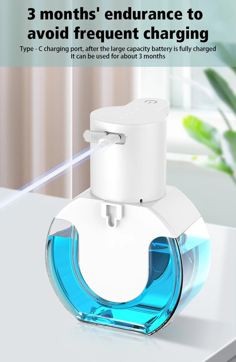 420ML Large Capacity Touchless Desktop Or Wall-Mounted IPX5 Waterproof Smart Infrared Automatic Sense Foam/Liquid Soap Dispenser