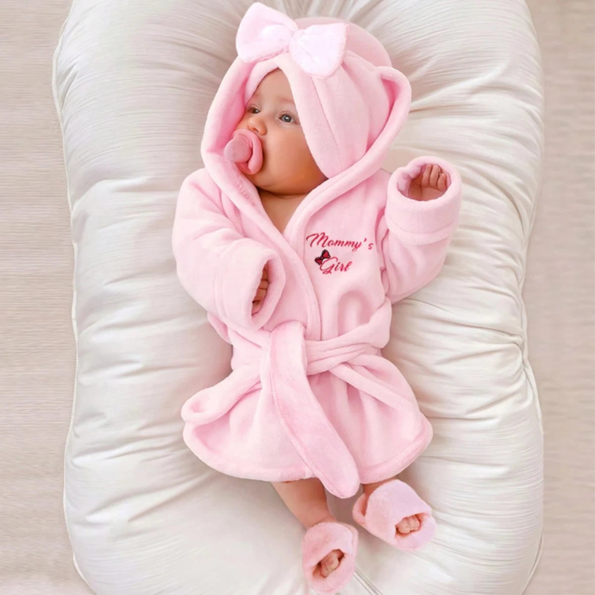 Newborn Photography Props Bathrobes Bath With Belt Shower Cap Outfit Photo Props for Infant Boys Girls Shoot  Accessories-HD