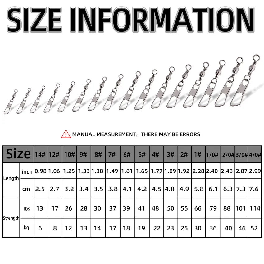 50Pcs/ Box Brass Barrel Fishing Swivel Solid Rings Fishing Pin Line Connector Fishhook with Interlock Snap Swivels Tackle Tool