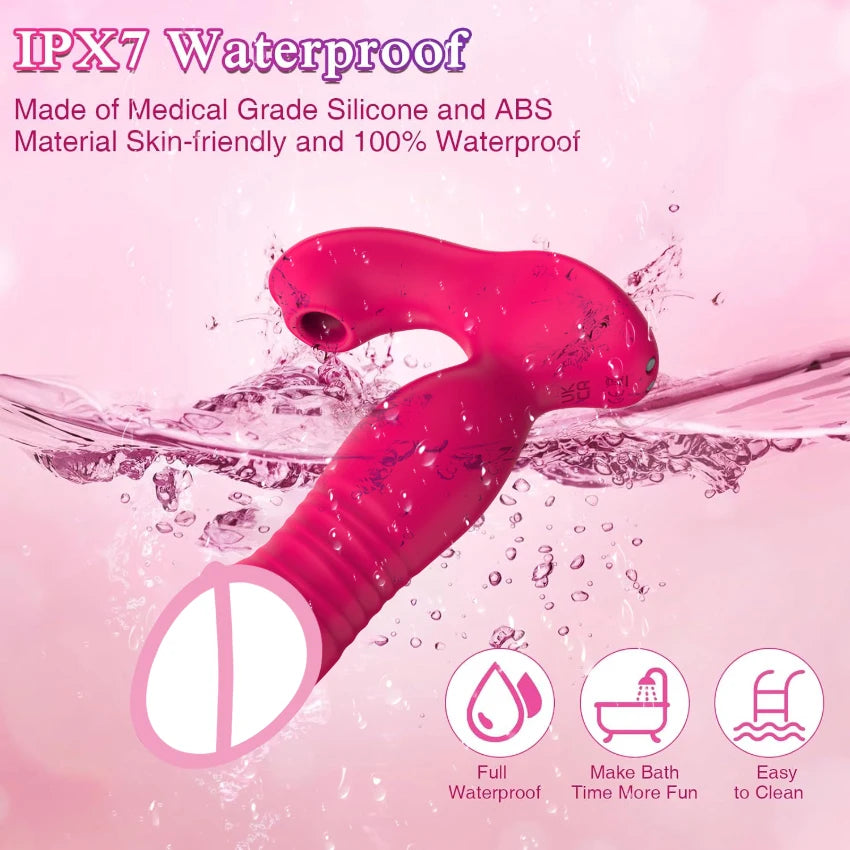 Wearable Sucking Thrusting Dildo Vibrator APP Control Clit Stimulator Penetration Vagina Panties Vibrator  Sex Toys for Female