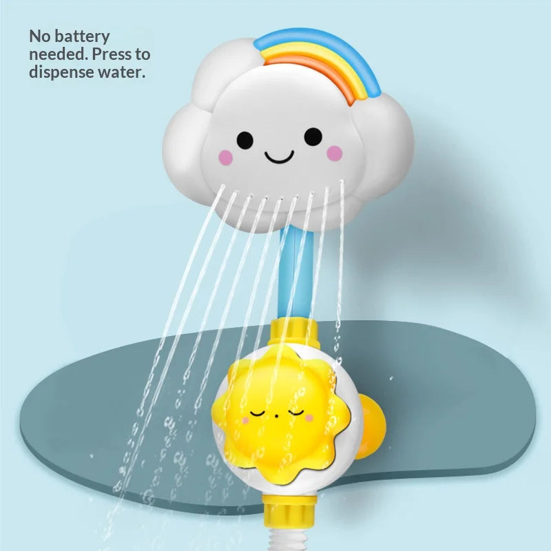 Baby Bath Toy Cloud Faucet Shower Sprinkler Water Spray Game Toy Kids Bathroom Gift