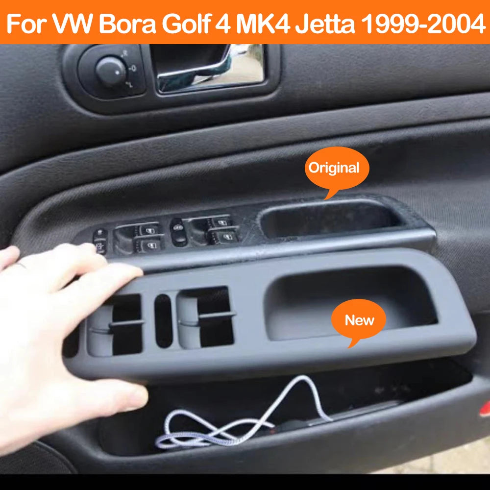 Interior Car Door Armrest Cover Panel Pull Handle Grab Cover Replacement For Volkswagen VW Bora Golf 4 MK4 Jetta 1999-2004