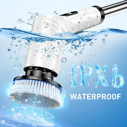Electric cleaning brush, waterproof long-handle, multi-functional household floor brush, electric brush, floor scrubber