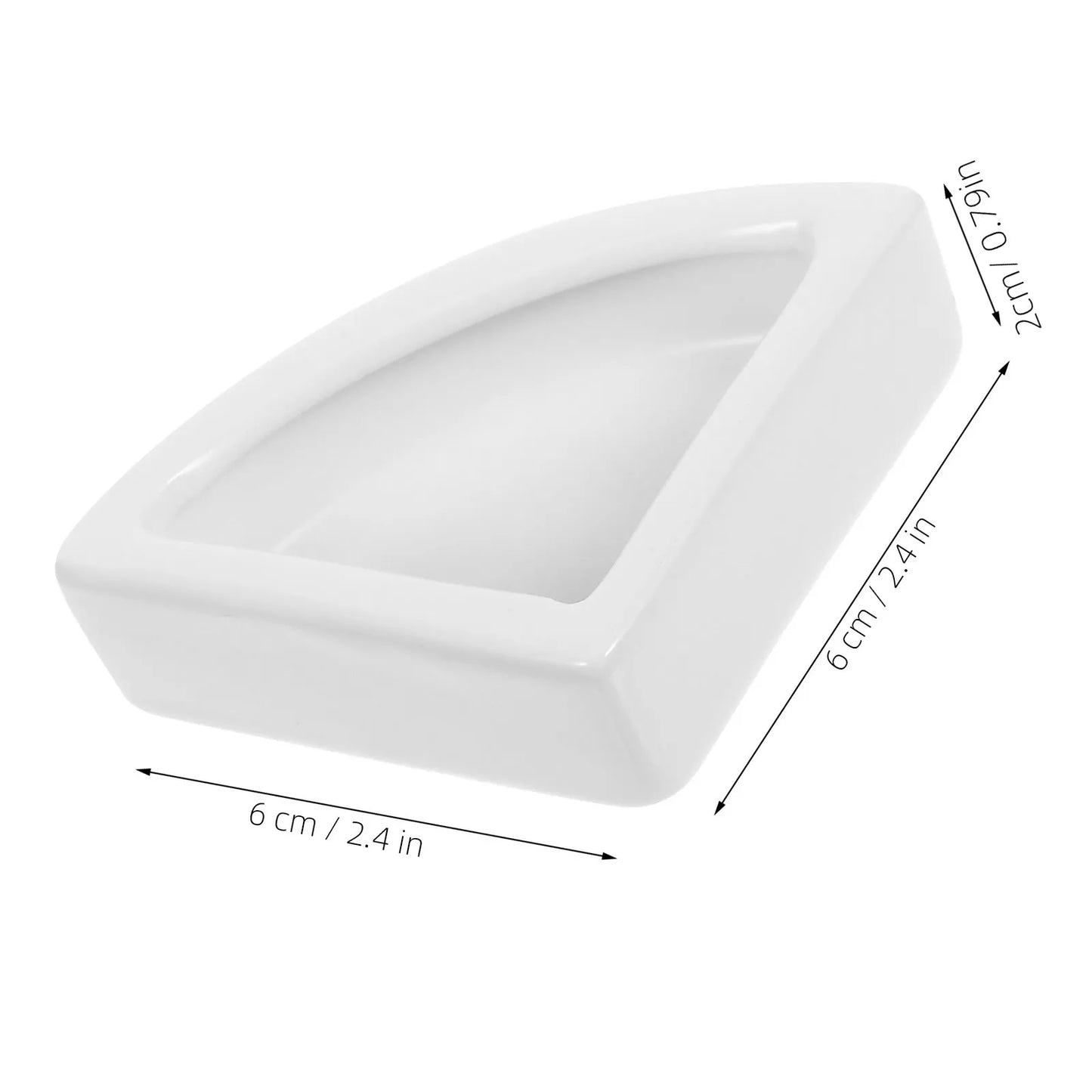 2Pcs Reinforced Ceramic Reptile Feeding Dish Set Smooth Interior Anti-Escape Design for Lizards Small Reptiles Food Water Basin